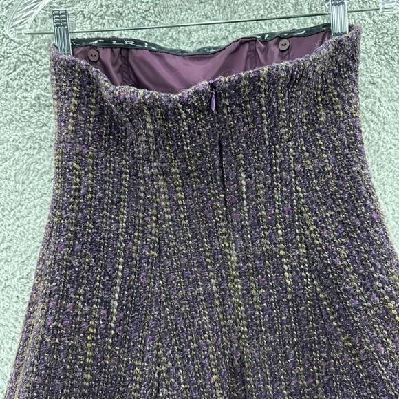 Nanette Lepore Size 0 Purple Strapless Dress Wool Blend Lined Formal Party - Picture 9 of 12